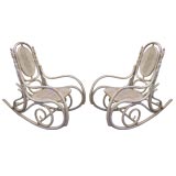 Unusual PAIR of Antique Thonet Rocking Chairs SALE $1, 925