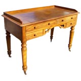 Antique English Satinwood Mahogany Desk Antique English Satinwood Mahogany Desk