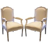 Pair of Antique French Upholstered Chairs