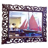 Antique Black Forest Mirror