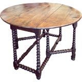 Round Period Oak Gateleg Table Round Period Oak Gateleg Table