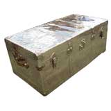 Vintage Aluminum Aircraft Trunk