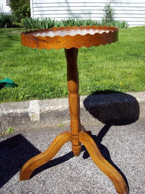 Antique French Round Cherry Table at 1stDibs