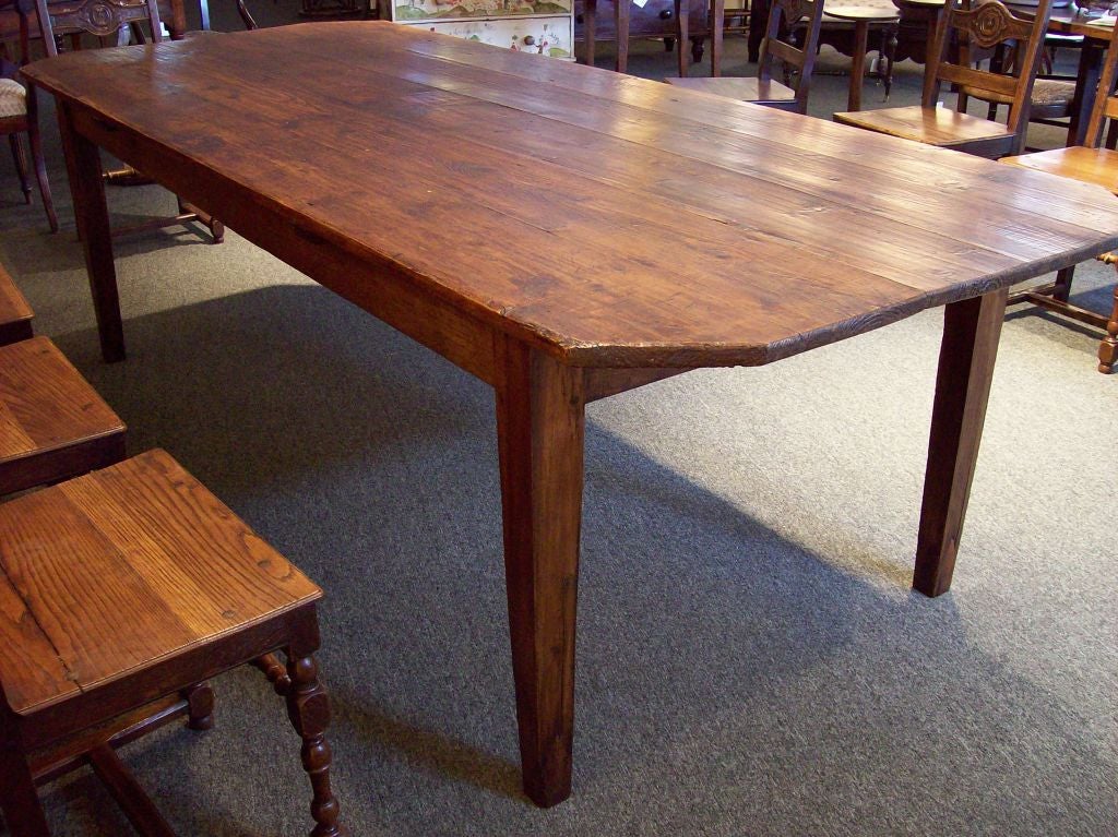 Large Antique French Pine Table