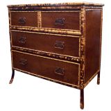 Antique Bamboo Leather Chest