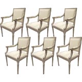 Pairs of Antique Swedish Arm Chairs, Gustavian Style