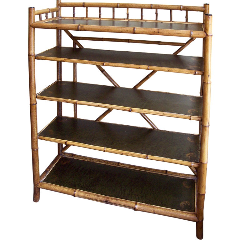 Antique Bamboo Bookcase