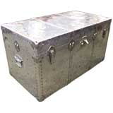 Grande baule in alluminio vintage