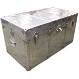 Large Vintage Aluminum Trunk