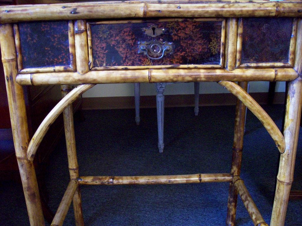 Small Antique Bamboo Desk 1