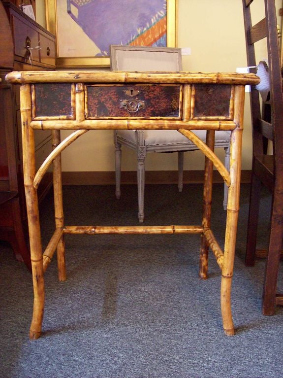 Small Antique Bamboo Desk 2
