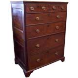 Antique Tall 18th Century  Oak Chest of Drawers