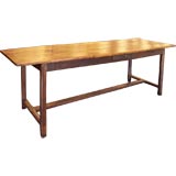 Long Antique French Elm Table