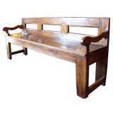 Antique Breton Chestnut Bench