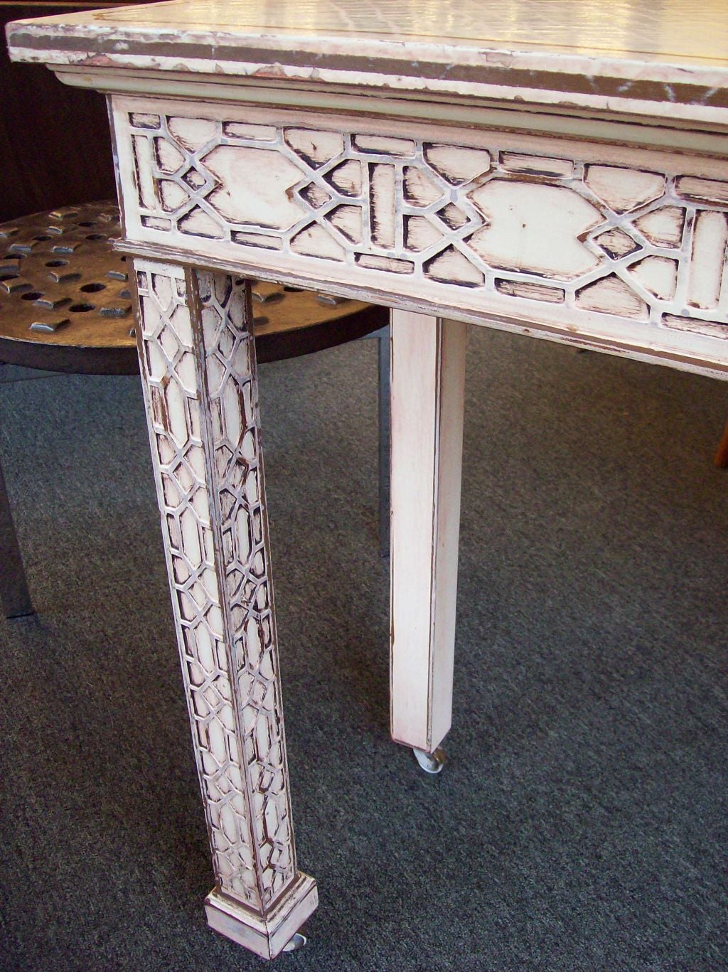 Pair of  Pink Vintage Console Tables from the Dorchester Hotel