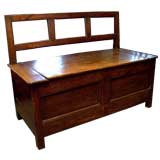 Antique French Box Seat Bench