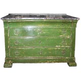 Green/ Marble Top Louis Philippe Chest