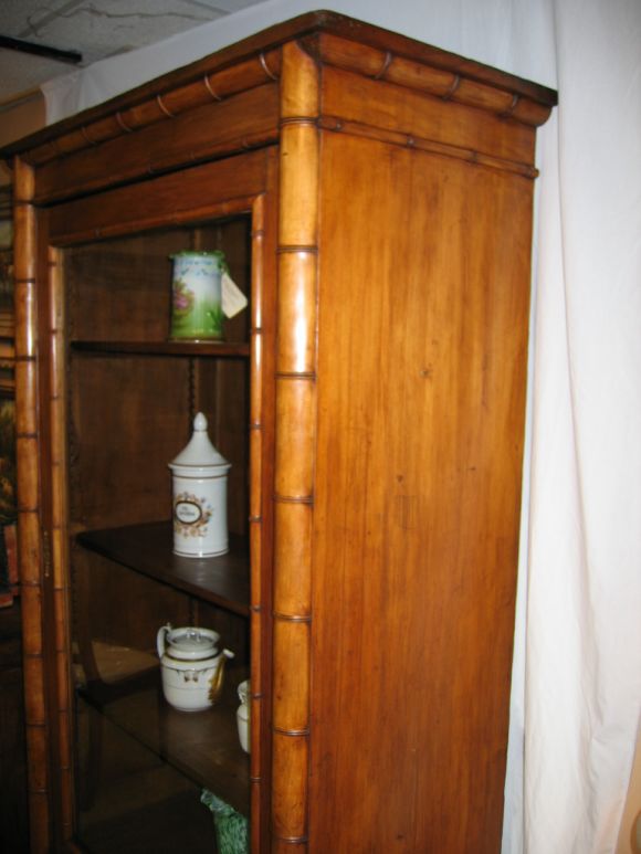 Napoleon III Faux Bamboo Vitrine