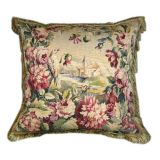 A Pair of Late 19th Century French Aubusson Tapestry Pillows
