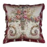 A 19th Century French Aubusson Silk Tapestry Pillow
