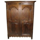 French Oak Country Armoire from Brittany