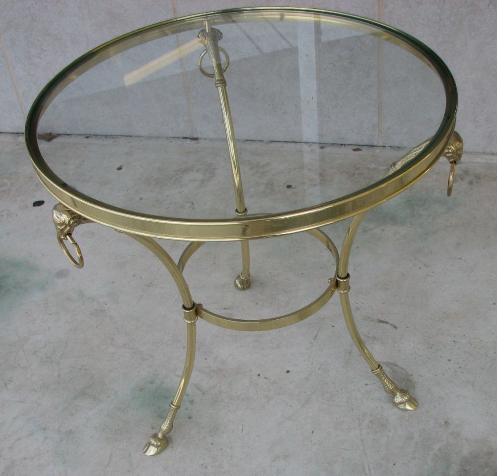 Regency-Style Ram's Head Side Table