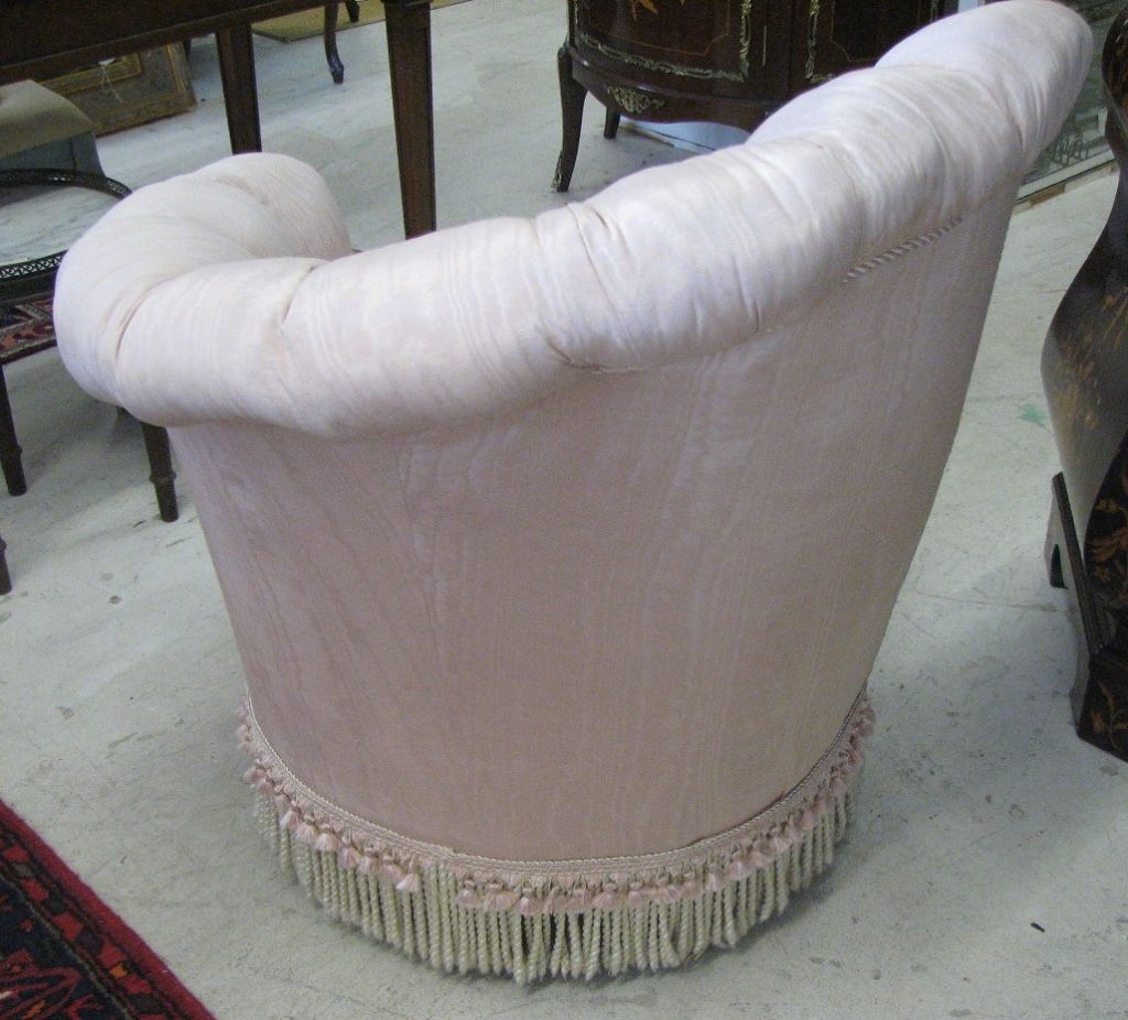 Fabric Pair of Powder Room Swivel Chairs