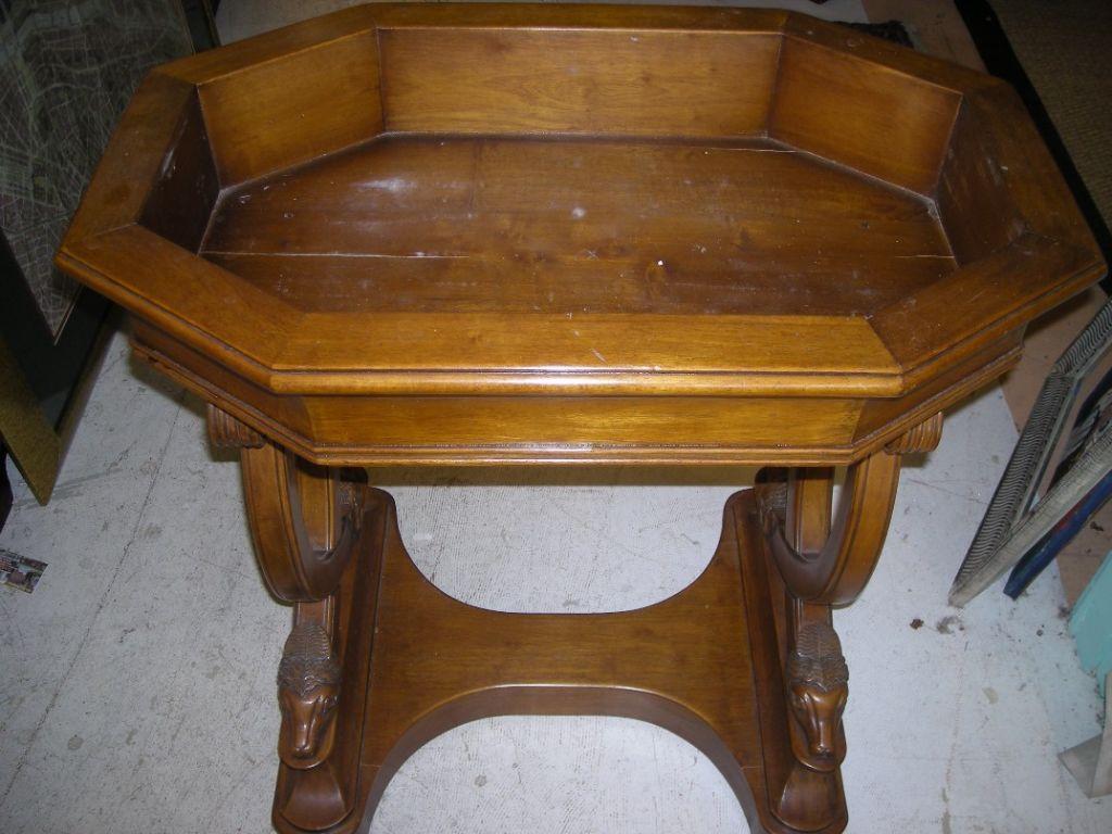 Wood Jardiniere with Tole Insert 1