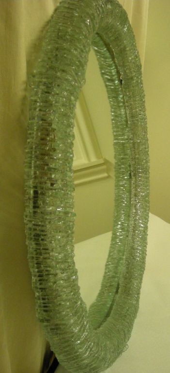 Pair of Round Glass Framed Mirrors