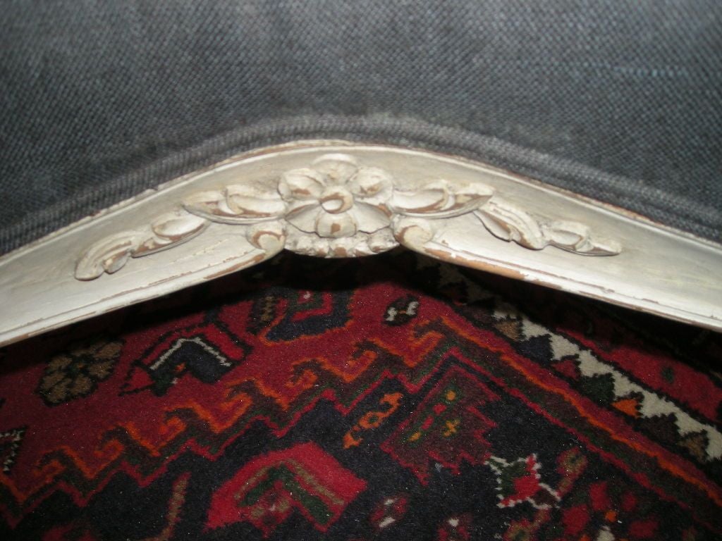 20th Century Duchesse Brisée with Grey Fabric Upholstery
