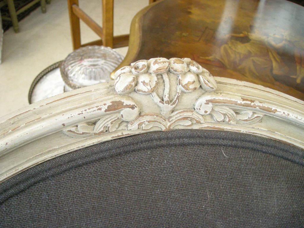 Duchesse Brisée with Grey Fabric Upholstery 1