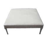 Louis XVI-Style Square Upholstered Stool
