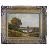 Signed Oil on Board Landscape Painting by A. Spencer