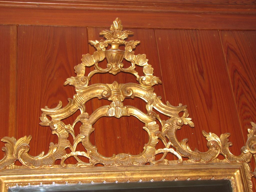 Pair of Rococo Style Gilded Wood Mirrors