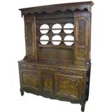 French Provencial Louis XV-Style China Hutch (Vaissellier)