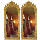 Pair of Louis XV-Style Gilded Mirrors