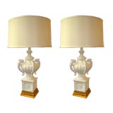 Pair of Italian Plaster Lamps