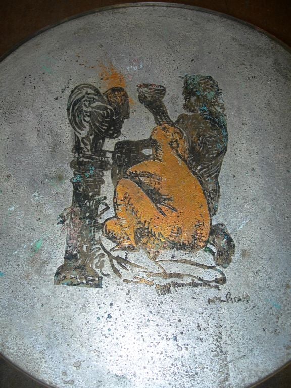 Pair of Unique LaVerne Side Tables with Picasso Images