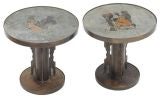 Pair of Unique LaVerne Side Tables with Picasso Images