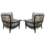Pair of Paul Laszlo Custom Paddle Arm Chairs