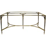 Italian Polished Steel and Brass Table