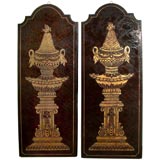 Pair of Gilt Leather Panels