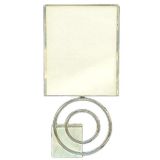 Large Italian Chrome and Carrera Marble Lamp
