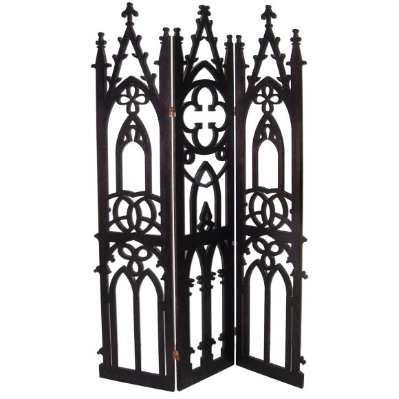 3 Panel Gothic Screen