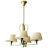 French  brass and Glass Chandelier