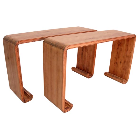 Pair of Cedar Altar Tables For Sale