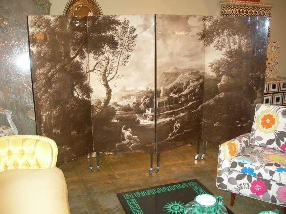 French Two Sided  Photo Print  Sepia Screen