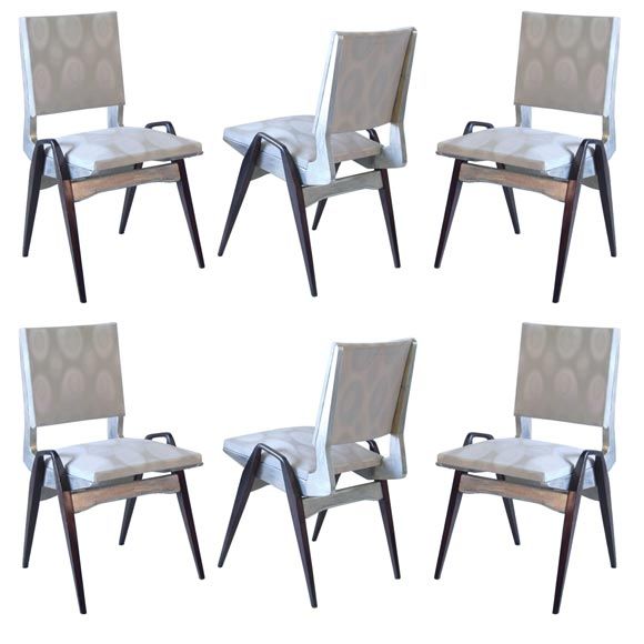 Set of 6 French Dining Chairs For Sale