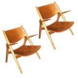 Pair of Hans Wegner Sawback Chairs