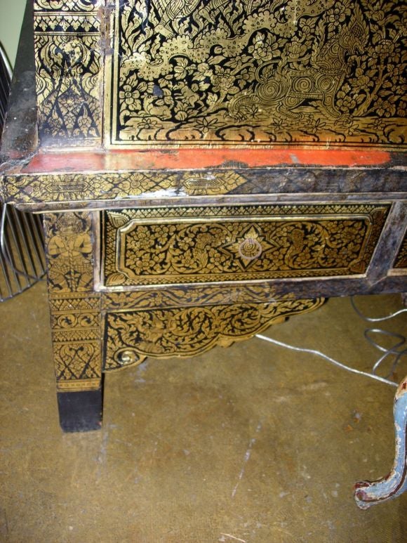 19th Century Thai Manuscript Cabinet 1